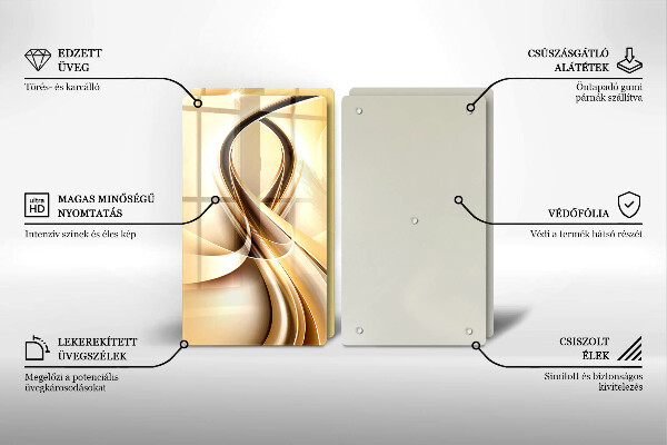 Tagliere in vetro temperato Astrazione del fumo