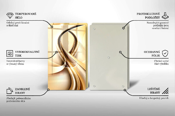 Tagliere in vetro temperato Astrazione del fumo