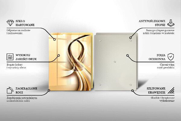 Tagliere in vetro temperato Astrazione del fumo