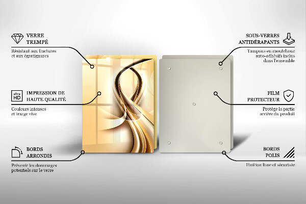 Tagliere in vetro temperato Astrazione del fumo