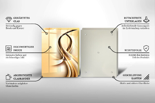 Tagliere in vetro temperato Astrazione del fumo