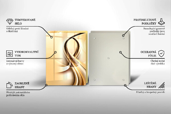 Tagliere in vetro temperato Astrazione del fumo