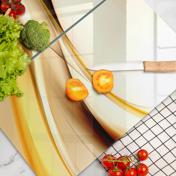 Tagliere in vetro temperato Linee di fumo astratte