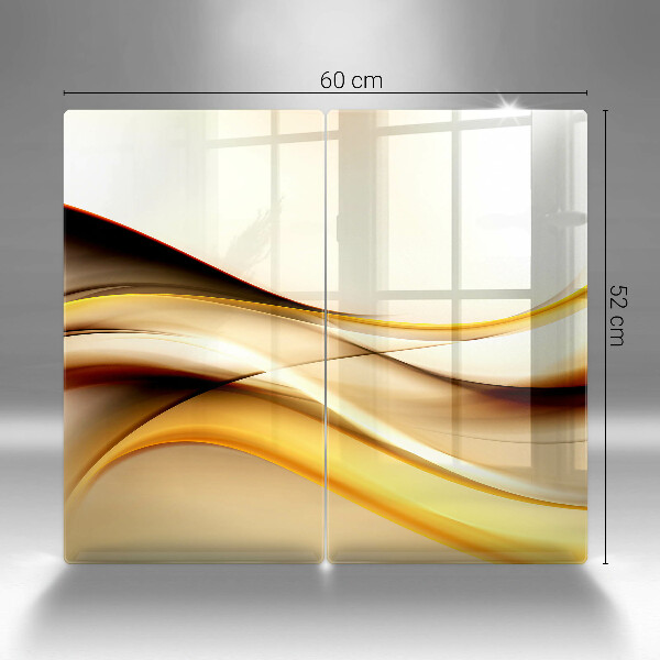 Tagliere in vetro temperato Linee di fumo astratte