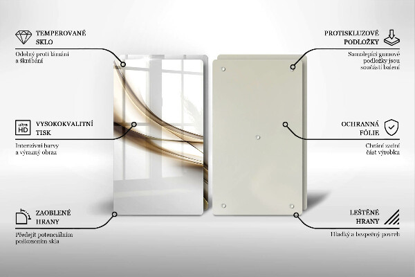 Tagliere in vetro temperato Astrazione di linee morbide