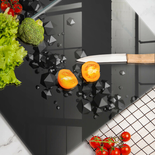 Tagliere in vetro temperato Astrazione di forme 3D