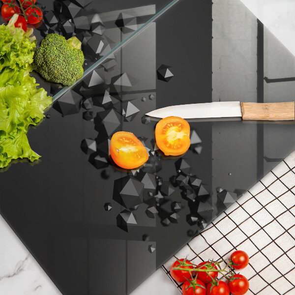 Tagliere in vetro temperato Astrazione di forme 3D