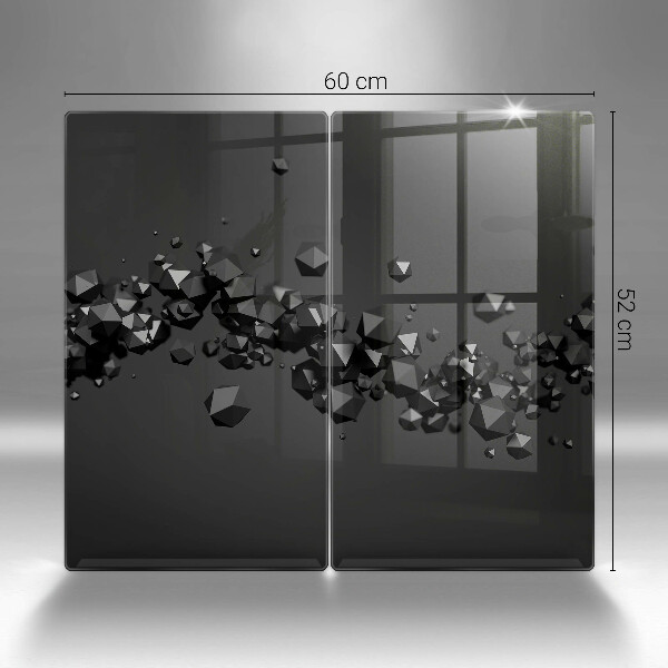 Tagliere in vetro temperato Astrazione di forme 3D