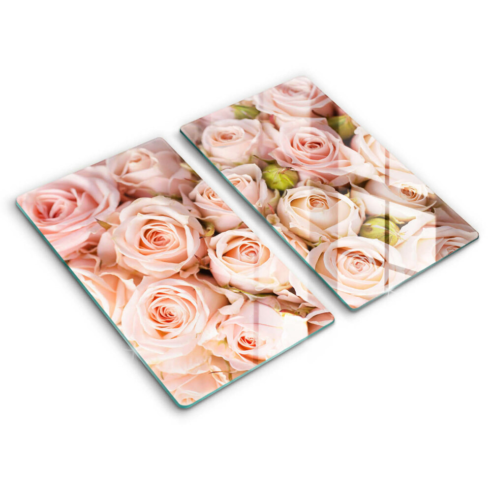 Tagliere in vetro temperato Bouquet di rose delicate