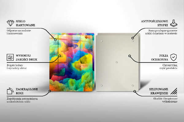 Tagliere in vetro temperato Astrazione colorata