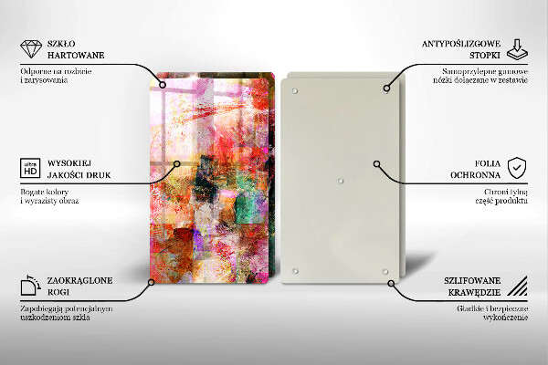 Tagliere in vetro temperato Dipingi l'astrazione