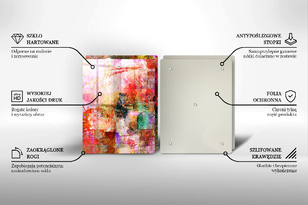 Tagliere in vetro temperato Dipingi l'astrazione