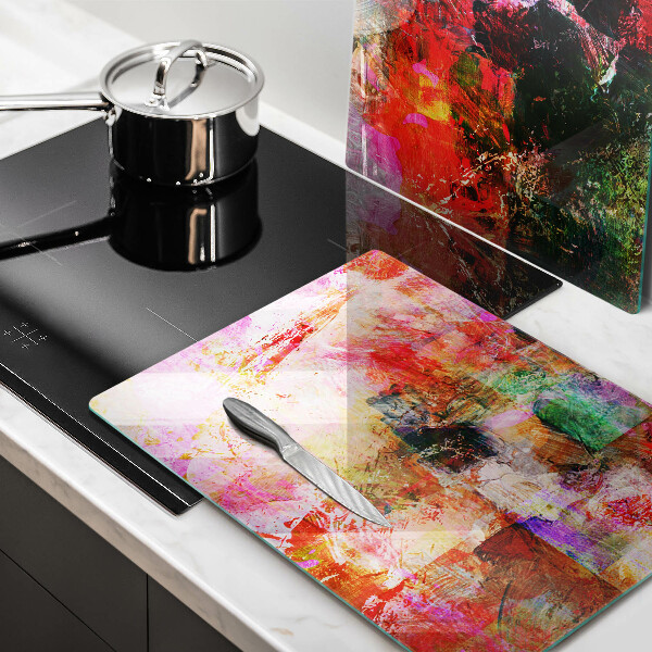 Tagliere in vetro temperato Dipingi l'astrazione