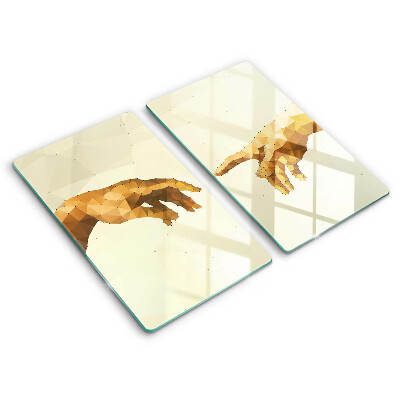 Tagliere in vetro temperato Creazione delle mani di Adamo