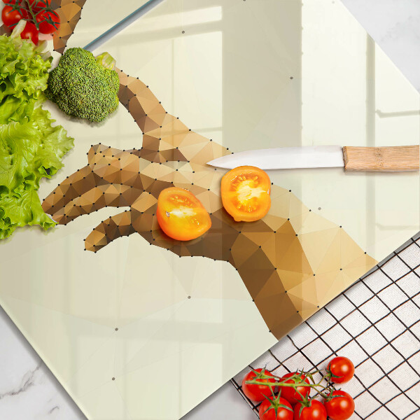 Tagliere in vetro temperato Creazione delle mani di Adamo