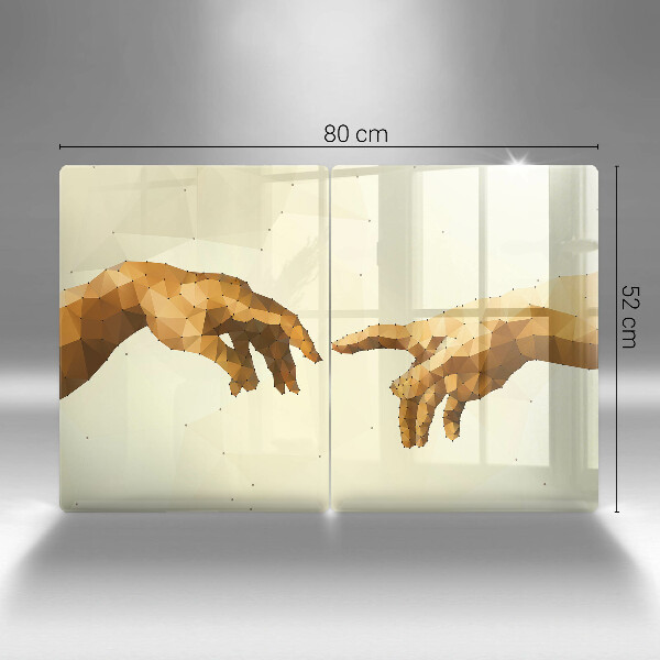 Tagliere in vetro temperato Creazione delle mani di Adamo