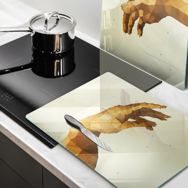 Tagliere in vetro temperato Creazione delle mani di Adamo