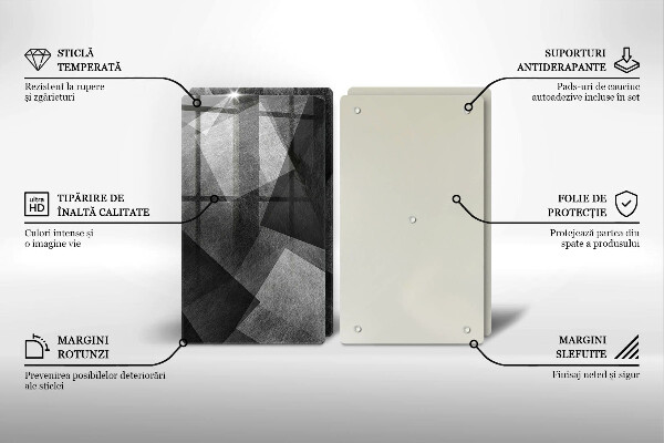 Tagliere in vetro temperato Astrazione geometrica
