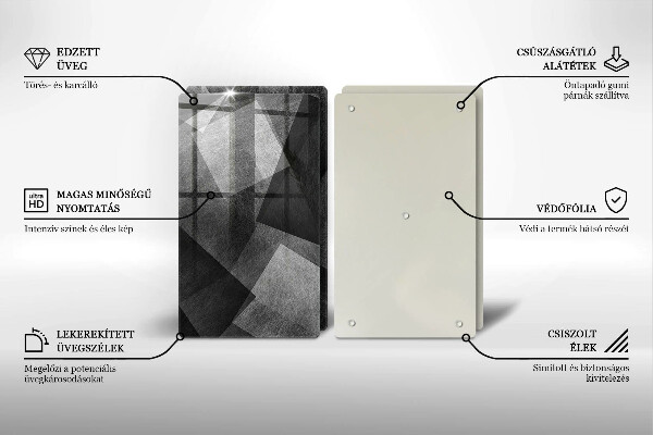 Tagliere in vetro temperato Astrazione geometrica