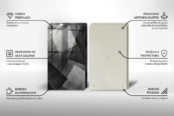 Tagliere in vetro temperato Astrazione geometrica