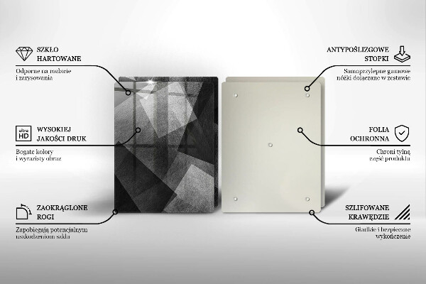 Tagliere in vetro temperato Astrazione geometrica