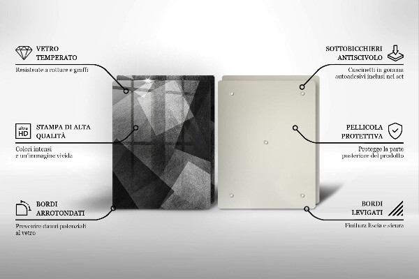 Tagliere in vetro temperato Astrazione geometrica