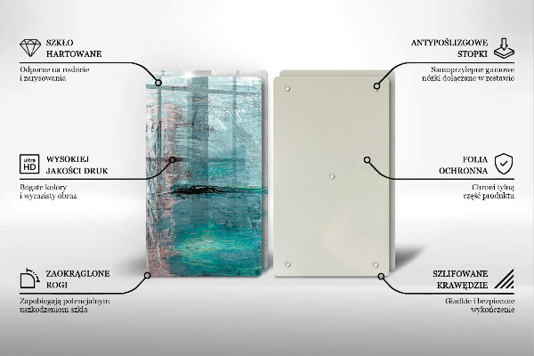 Tagliere in vetro temperato Dipinga lo sfondo di astrazione