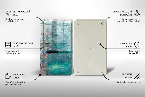 Tagliere in vetro temperato Dipinga lo sfondo di astrazione