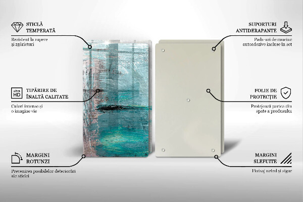 Tagliere in vetro temperato Dipinga lo sfondo di astrazione