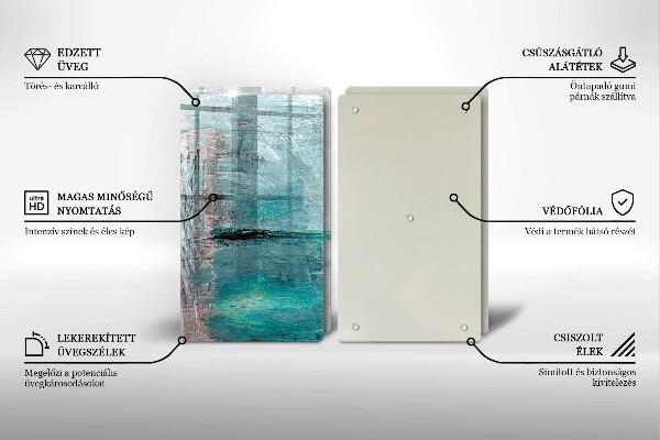 Tagliere in vetro temperato Dipinga lo sfondo di astrazione
