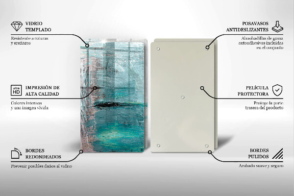 Tagliere in vetro temperato Dipinga lo sfondo di astrazione