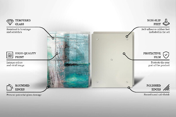 Tagliere in vetro temperato Dipinga lo sfondo di astrazione