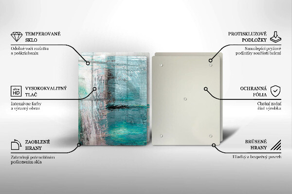 Tagliere in vetro temperato Dipinga lo sfondo di astrazione