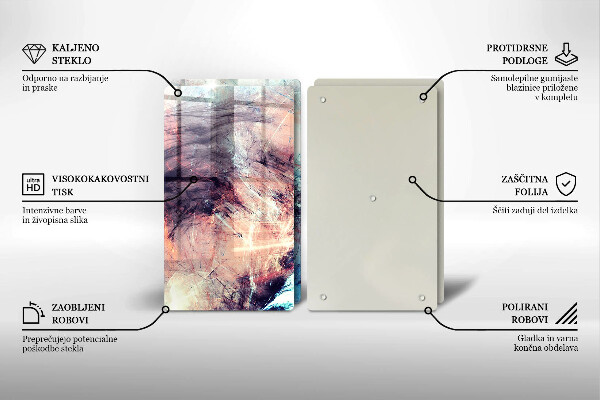 Tagliere in vetro temperato Astrazione dipinta