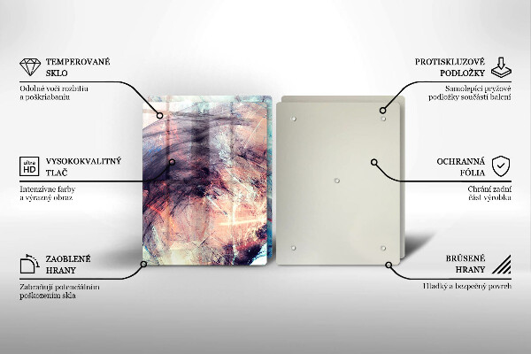 Tagliere in vetro temperato Astrazione dipinta