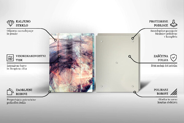 Tagliere in vetro temperato Astrazione dipinta