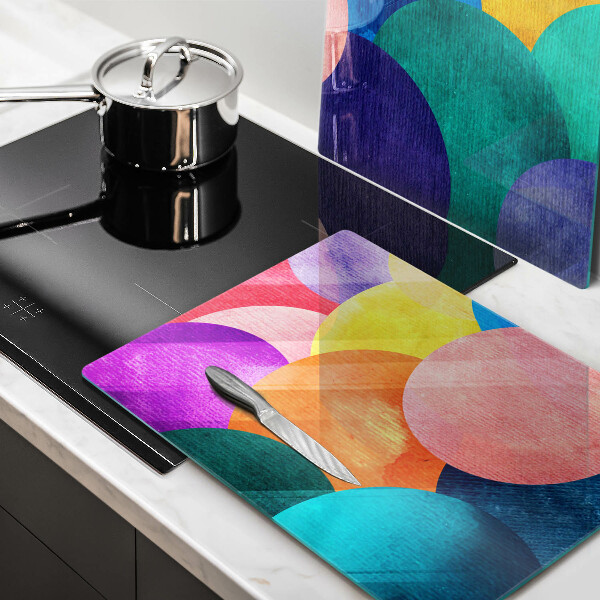 Tagliere in vetro temperato Cerchi colorati