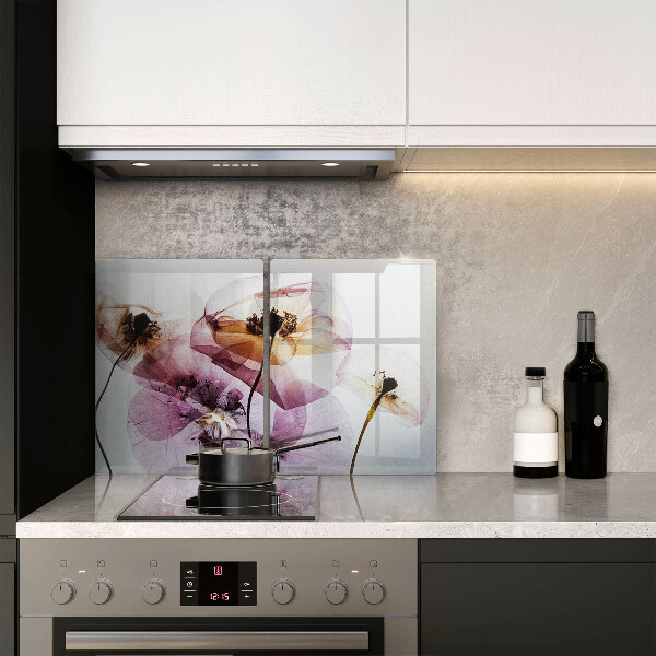 Tagliere in vetro temperato Fiori delicati