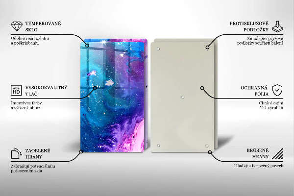 Tagliere in vetro temperato Inchiostri di astrazione