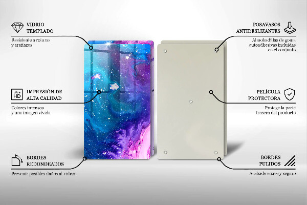 Tagliere in vetro temperato Inchiostri di astrazione