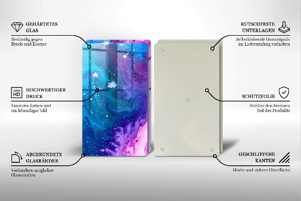Tagliere in vetro temperato Inchiostri di astrazione