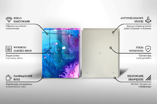 Tagliere in vetro temperato Inchiostri di astrazione