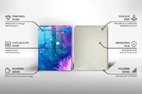 Tagliere in vetro temperato Inchiostri di astrazione