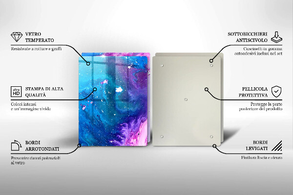 Tagliere in vetro temperato Inchiostri di astrazione
