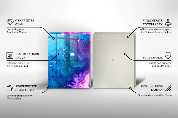 Tagliere in vetro temperato Inchiostri di astrazione