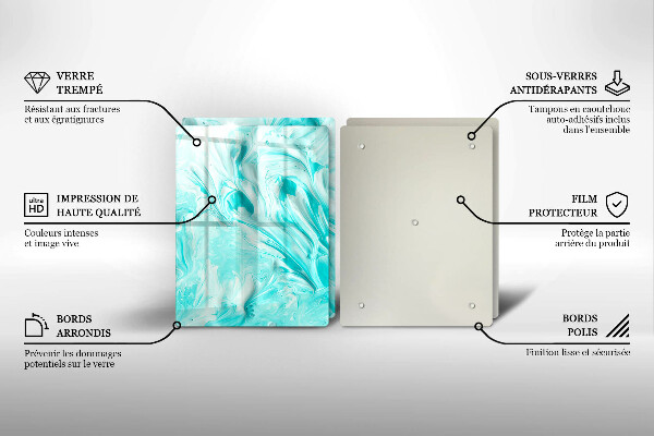 Tagliere in vetro temperato Pitture astratte