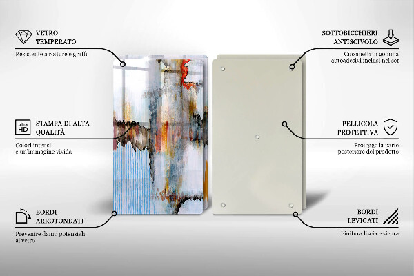 Tagliere in vetro temperato Pitture astratte