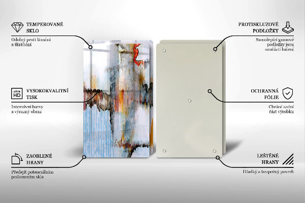 Tagliere in vetro temperato Pitture astratte