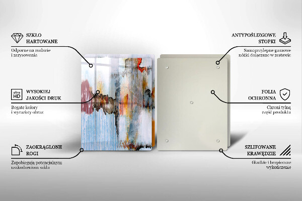 Tagliere in vetro temperato Pitture astratte