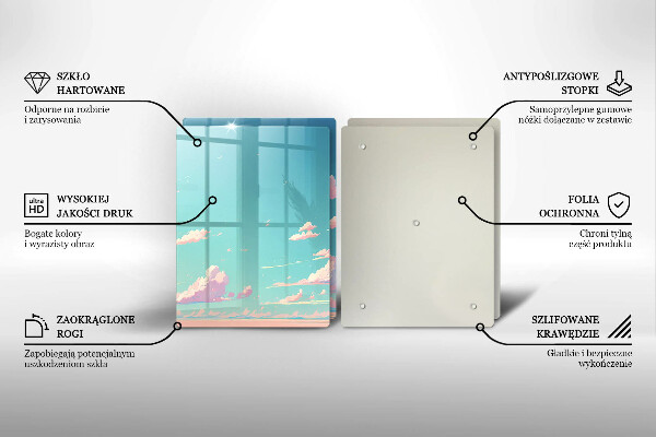 Tagliere in vetro temperato Paradiso da favola